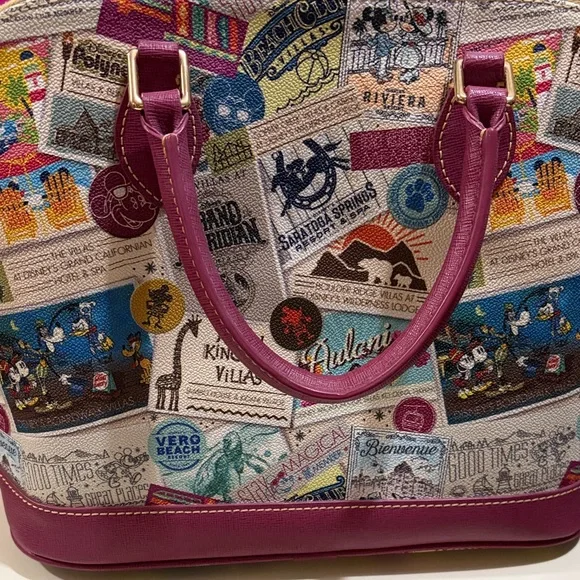 Dooney & Bourke Purple and Cream Satchel - Picture 7 of 7